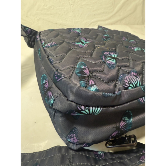 Lug Crossbody Bag in Blue with Butterfly Design - Picture 8 of 12